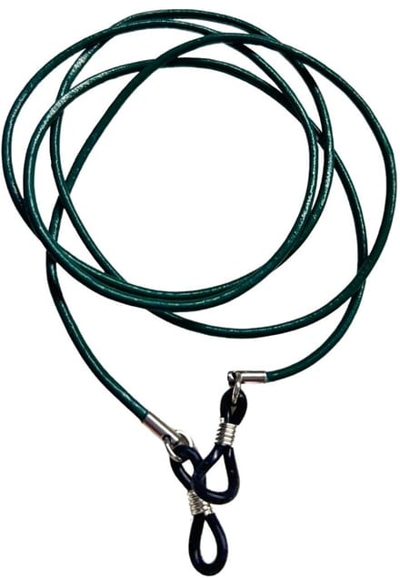 2 Love it Diep Groen – Brillenkoordje - Leer - ca. 75 cm - Groen
