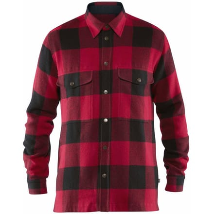 Fjallraven Canada Shirt Heren Outdoorblouse - Rood - Maat S