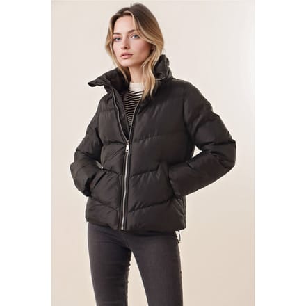 Dikke Rits Kraag Puffer Jacket