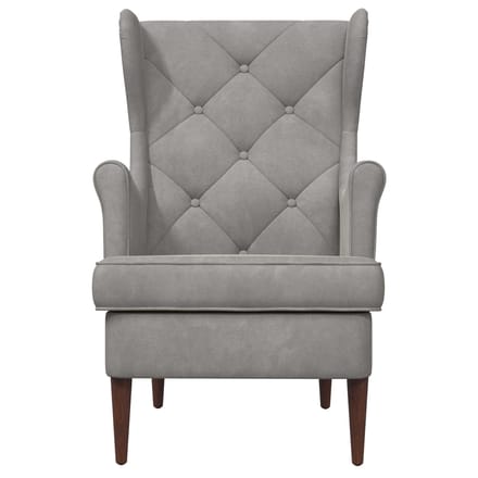 vidaXL - Fauteuil - Lichtgrijs - Fluweel