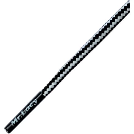Mr.lacy Hillies DM Black/White 140cm lang 4mm dik model is rond