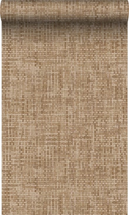 Origin Wallcoverings behang geweven linnenstructuur beige bruin - 50 x 900 cm - 348049