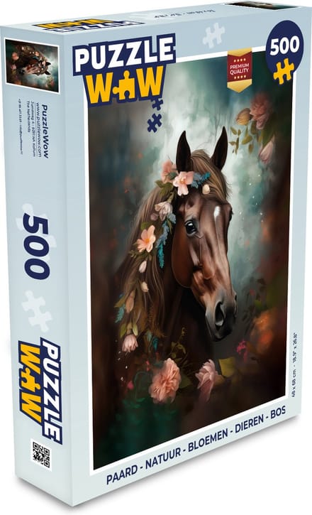 Puzzel Paard - Natuur - Bloemen - Dieren - Bos - Legpuzzel - Puzzel 500 stukjes