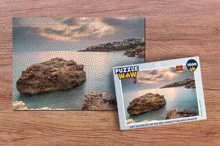 Puzzel Het uitzicht op de zee vanuit Málaga Spanje - Legpuzzel - Puzzel 1000 stukjes volwassenen