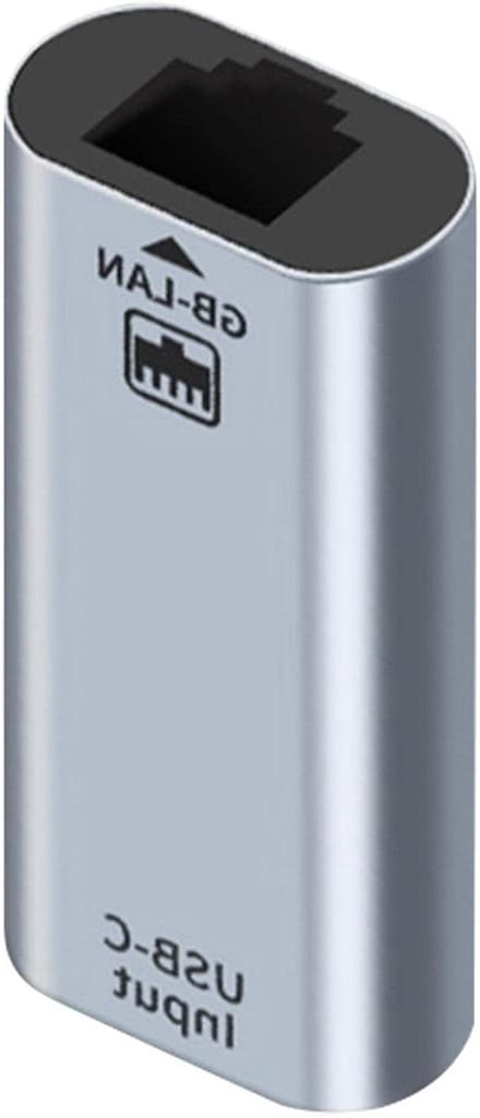 Ethernet Adapter - Type C Converter - Internet Verbinding - Gigabit Snelheid - 1 Gbit/s - Zwart