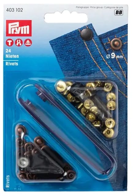 PRYM Siernieten MS 9 mm oudkoper/gebronsd 403102 - Prym
