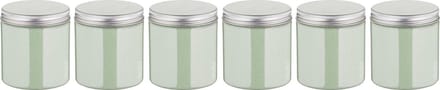 Scrubzout Dennen - 300 gram - Pot met aluminium deksel - set van 6 stuks - Hydraterende Lichaamsscrub