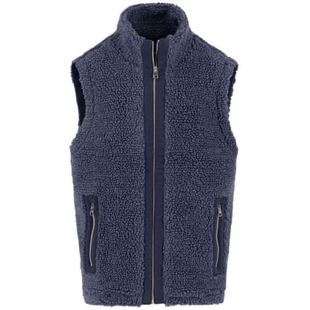 Fynch-Hatton Body-Warmer Uni Color Soft Teddy Dark Navy / male