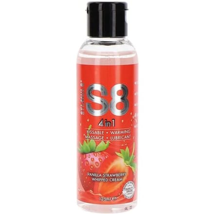 STIMUL8 - S8 4 IN 1 LUBRICANT STRAWBERRY-VANILLA 125 ML