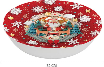 Fiestas Guirca - Kerst schaal santa clause - 32 x 6 cm - 1 stuks