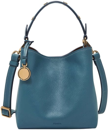 FOSSIL Schoudertas Handtas Jessie Bucket Crossbody Bag Drizzle Blauw