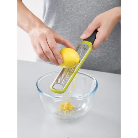 Joseph Joseph Handi‑Zest Citrusschil Rasp – RVS Citrusrasp met Reinigingsblad – Groen