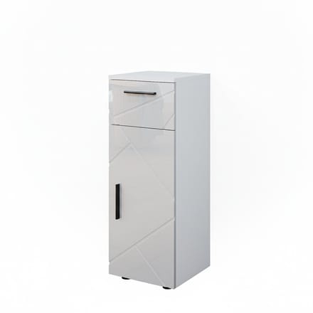 Vicco Irma Halfhoge kast – 30 x 81 cm Wit Hoogglans