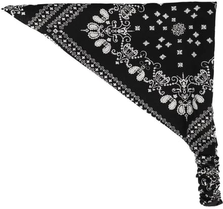 Haarsoires Haarband Bandana - Paisley Patroon - Wit Zwart