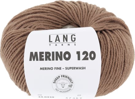 Lang Yarns Merino 120 - 439 camel - Merinowol Garen