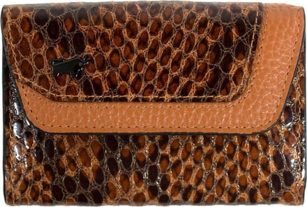 Braun Büffel Leren Sleutelgeval Luise Mini Key Case Wallet Cognac Bruine Veelkleurig