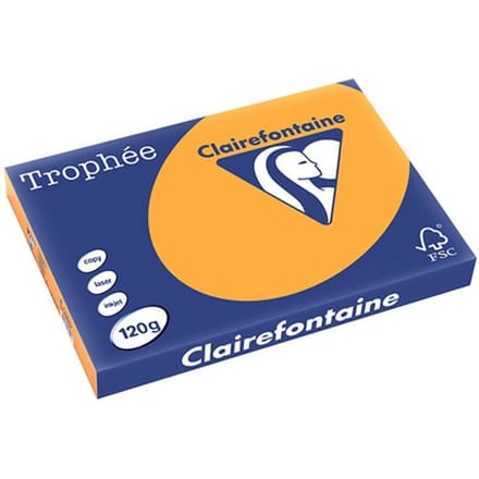 Clairefontaine Oranje A3 Gekleurd papier 120 grams (250 vel)