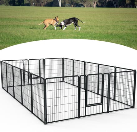 ACXIN Hondenren - Inklapbaar - Met deur - 65×80 cm - 16 panelen - Binnen - Buiten