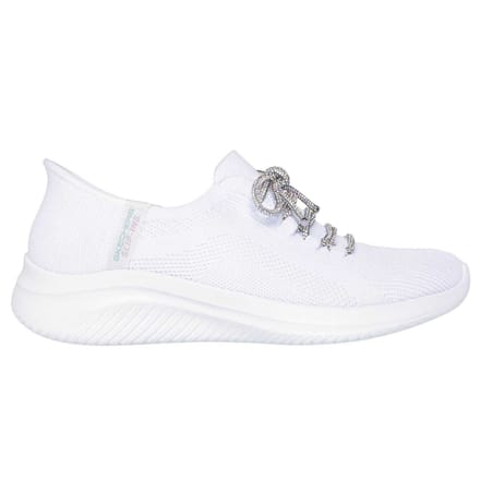 Skechers Dames Ultra Flex 3.0 Platte Sneakers (Wit)