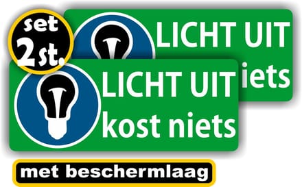 Jerma-Licht uit sticker-set 2 stuks-Vinyl Stickers