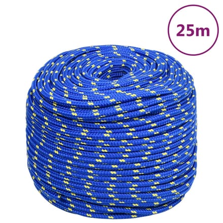 vidaXL - Boottouw - 6 - mm - 25 - m - polypropyleen - blauw
