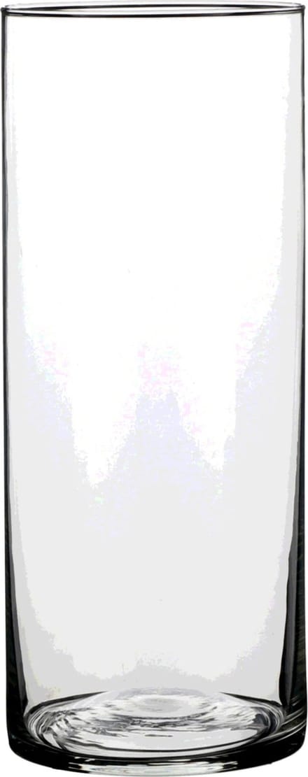 Mica Decorations Vaas - cilinder - helder glas - D12 x H30 cm - Bloemenvaas