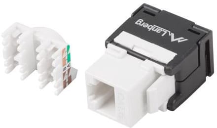 Lanberg Keystone - RJ45 UTP Cat.6a - 180° - Beznarzędziowy - LSA