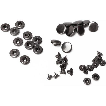 10 stuks 15 mm metalen drukknoop sluiting kledingaccessoires #3 gray
