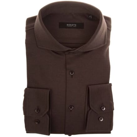 Desoto Luxury Overhemd Fine Luxury Jersey Bruin / male