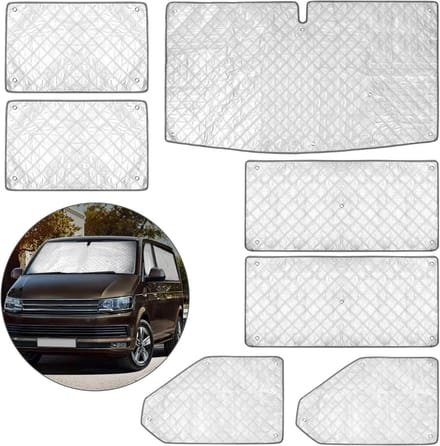 Ronte - Zonwering Set voor VW LWB T5/T6 - Thermische Mat - Binnenzonwering - 7-delig