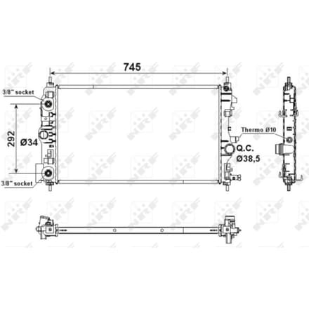 Radiator, motorkoeling NRF 53159