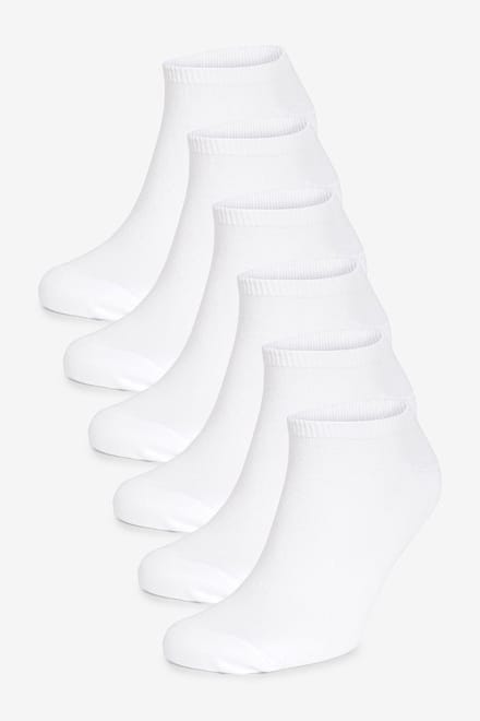 Next - Heren - 6 paar sneakersokken - Wit