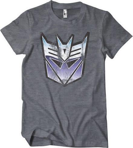 Transformers Distressed Decepticon Shield T-shirt Dark/Heather