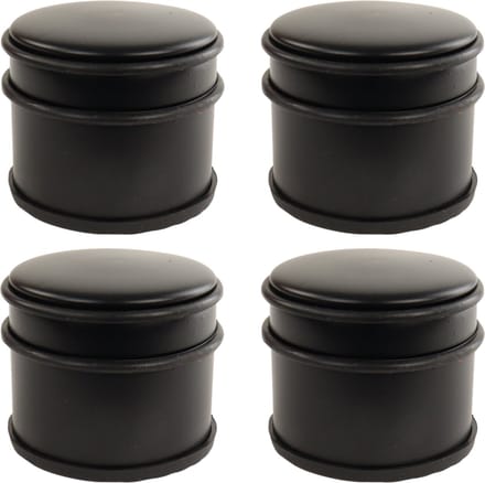 NORDIX Premium Deurstopper - Deurstoppers voor Binnen en Buiten - Deurstop - Deurbuffer - Set van 4 Stuks - 9x7.5cm - Mat Zwart - ALTO