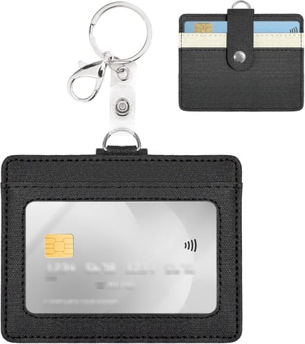 Transparante Dunne Kaarthouder voor ID Kaart en Badges - Horizontaal