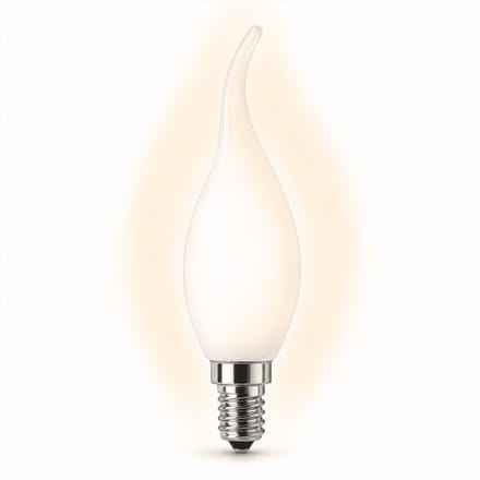 1x Tip-kaars Spaarlamp E14 - 7W - Warm Wit Licht (2700K) - 300 lm - 10 jaar - Niet Dimbaar - BXS35