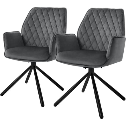 Set van 2 eetkamerstoelen Hale velvet | ML-Design