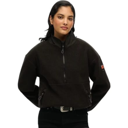 Superdry - Active fleecetrui met halve rits - Dames - Truien