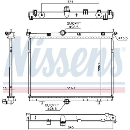 Radiator NISSENS 607030