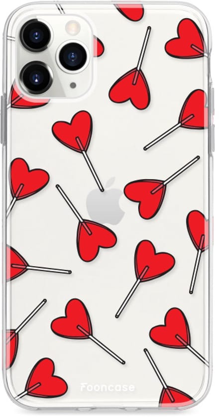 Fooncase Hoesje Geschikt voor iPhone 11 Pro - Shockproof Case - Back Cover / Soft Case - Love Pop