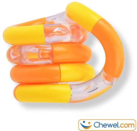 Fidget Twister Twist | Rustgevende Hand friemel | Oranjegeel | Chewel ®