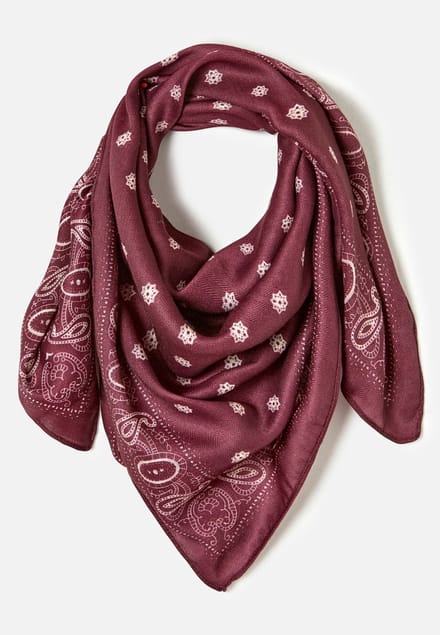 Damart - Sjaal met grafische print - Dames - Rood - Taille Unique