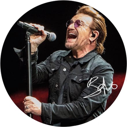 Signs USA - wandbord - dibond - Bono - U2 - Rond 20 cm