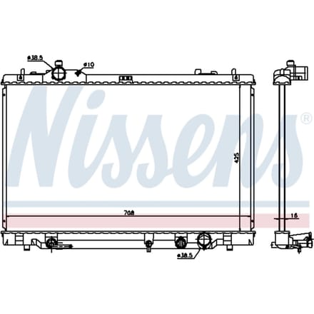 Radiator, motorkoeling NISSENS 646819