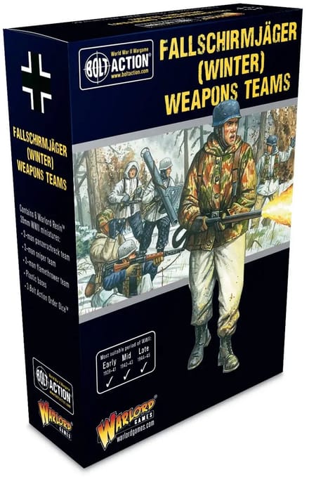 Fallschirmjager (winter) weapons teams (Bolt action nieuw)