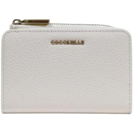 COCCINELLE Leren portemonnee Metallic Soft Wallet Pearl crème