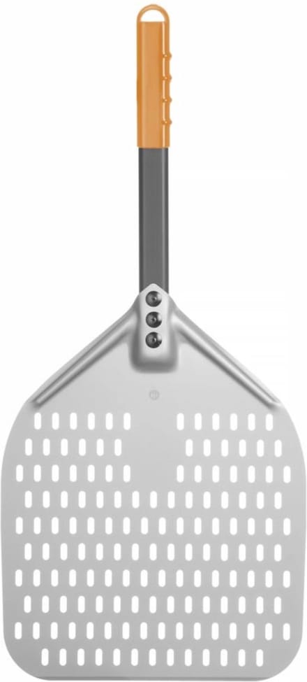 HENDI Vierkante geperforeerde pizzaschep – 300x660 mm – hittebestendige siliconen grip – compact ontwerp
