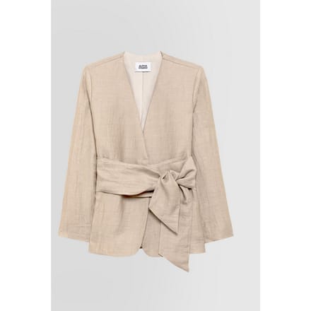 linnen jas vrouw beige