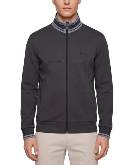 BOSS Green F Zone Track Top Dark Grey