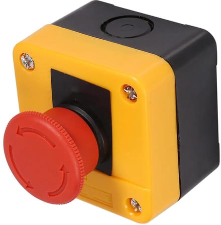 Noodstop Drukknop - Paddenstoel Schakelaar - Veiligheid Circuits - DPST Contacttype - 67 x 67 x 50 mm - Rood
